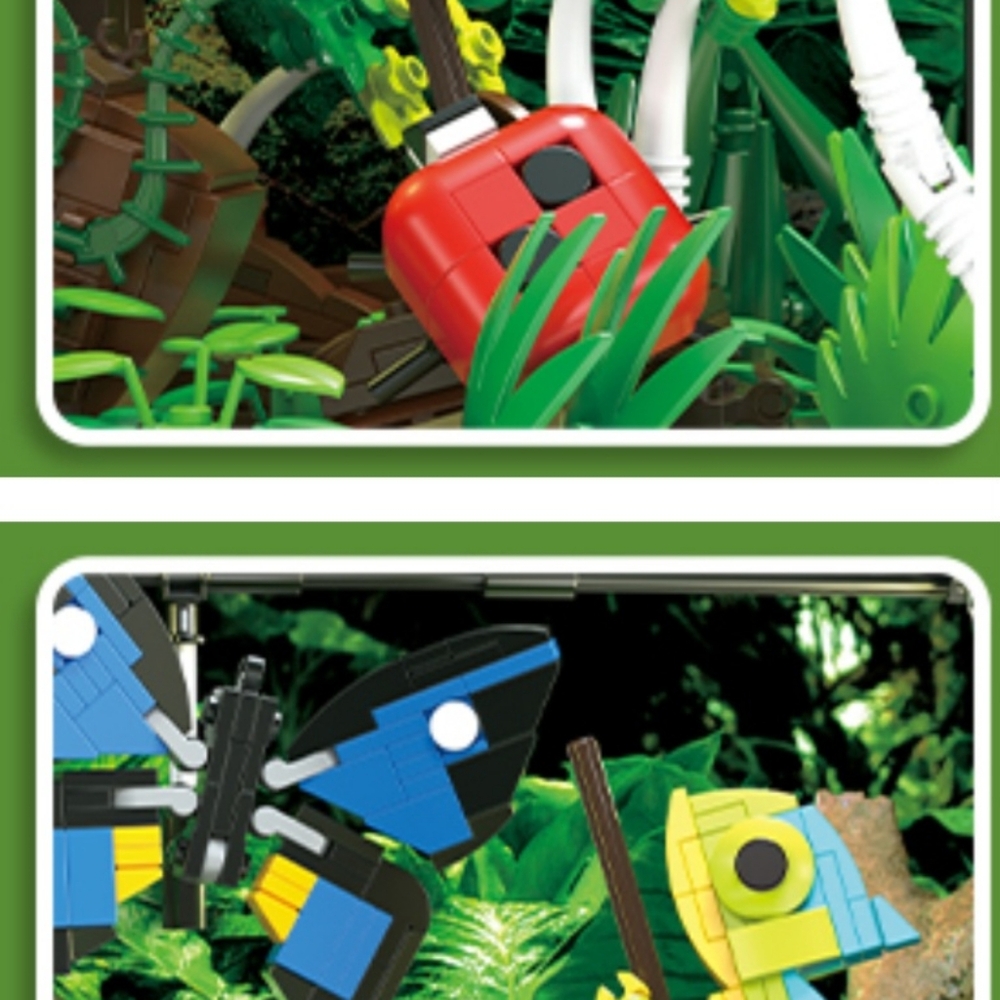 Tropical Rainforest Insect Collection Building Set Compatible Lego chameleon - Picture 13 of 13